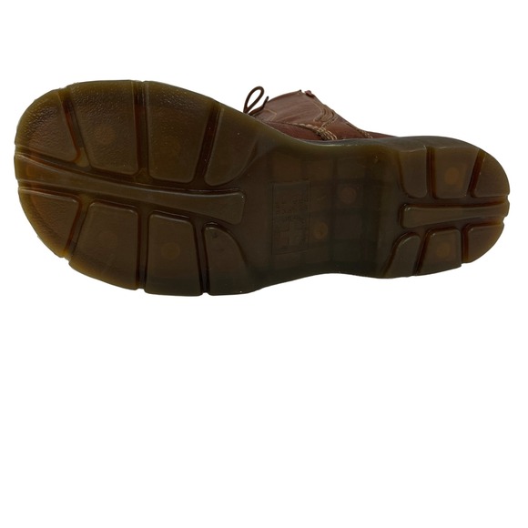 Dr Martens Miranda Boots Womens Size 9 Tan Leather Lace Up Side Zip Cap Toe - Picture 6 of 7